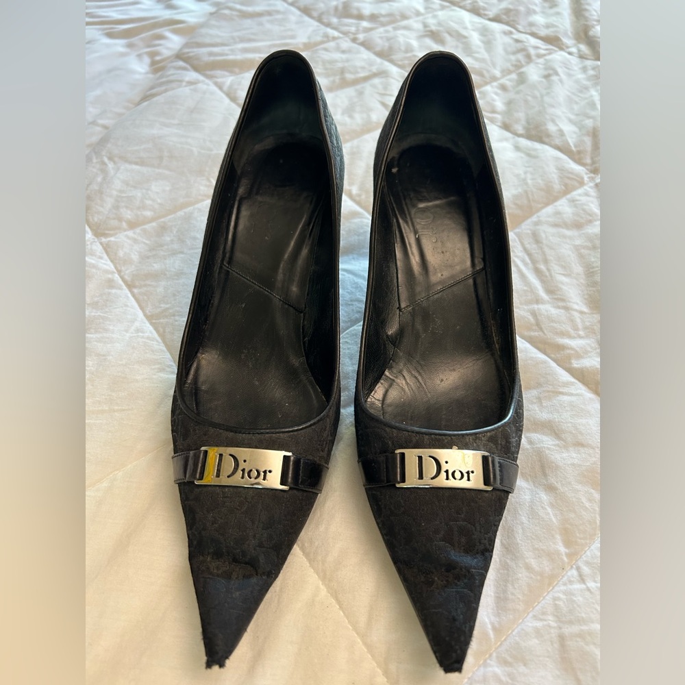 Dior Monogrammed Heel Pumps
